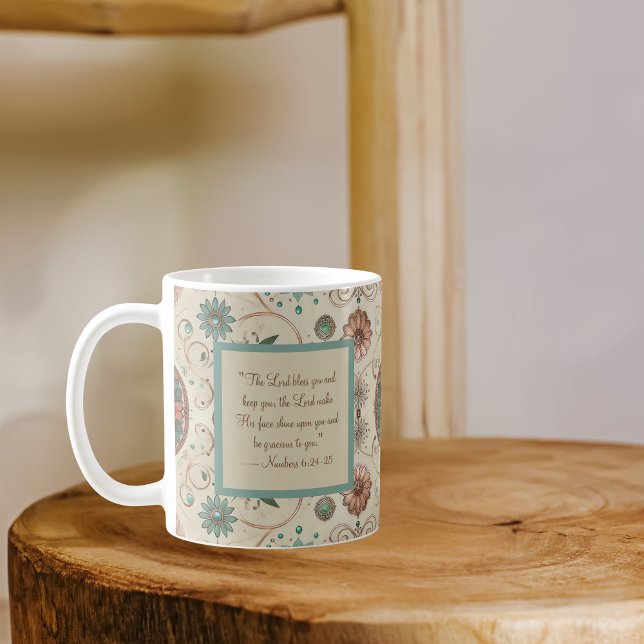 Taza De Café Boho Herb Morning Blessing Mug (Subido por el creador)