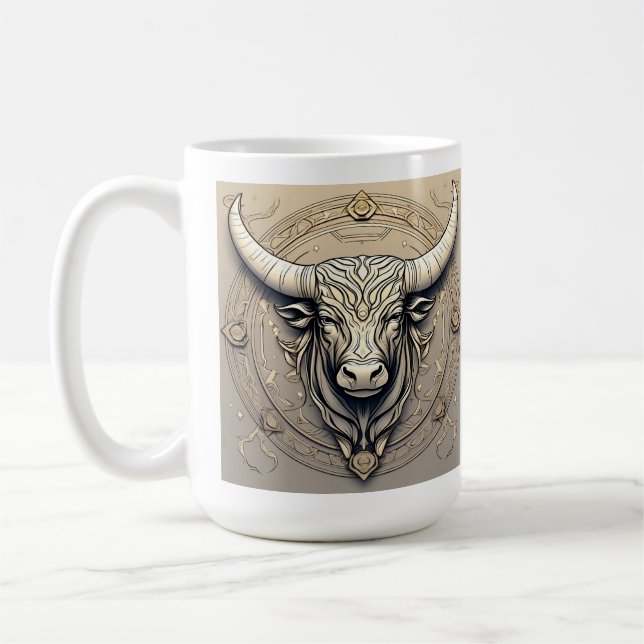 Taza De Café Boho horoscope acuarela Torus (Izquierda)