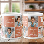 Taza De Café Boho Mejor GRANDMA Personalizado Moderno 7 Foto<br><div class="desc">Presentamos el regalo perfecto para el mejor GRANDMA de la historia - un collage fotográfico personalizado de café taza! Esta elegante y moderna taza cuenta con espacio para 7 fotos especiales, creando un regalo único y sentimental que cualquier madre adoraría. Con la opción de añadir un monograma personalizado inicial y...</div>