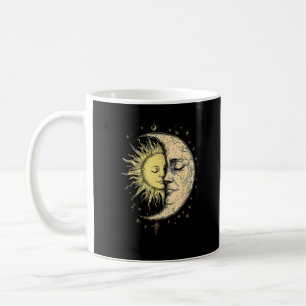 Taza De Café Boho Mystical Sun And Moon Aesthetic Vintage