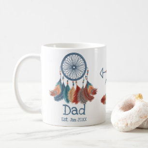 Taza De Café Boho Papá Est. Atrapasueños