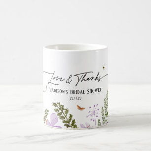 Taza De Café Boho Purple Florals Bridal Shower Fiesta Gift Mug