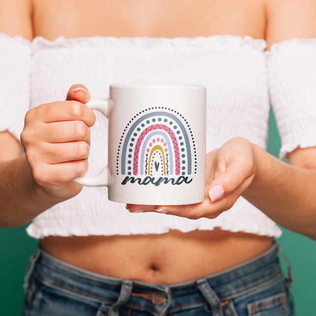 Taza De Café Boho Rainbow Mama (Subido por el creador)