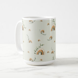 Taza De Café Boho rainbows cottagecore baby ducha favores