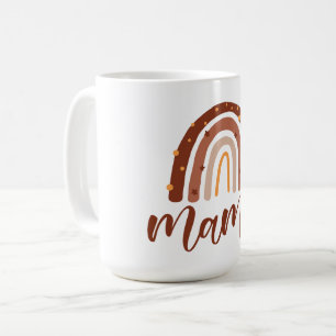 Taza De Café Boho Terracotta Rainbow Mama