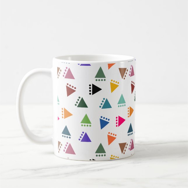 Taza De Café Boho Triangles Coffee Mug (Izquierda)