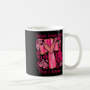 Taza De Café Boho Valentine Jesús me ama esto que conozco crist