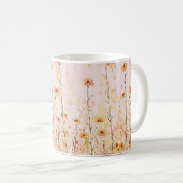 Taza De Café Boho Vintage Wildflowers