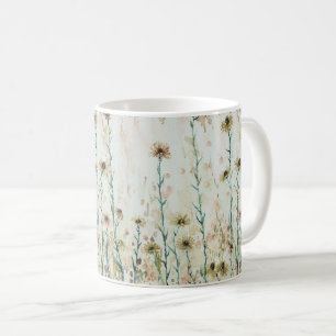 Taza De Café Boho Vintage Wildflowers
