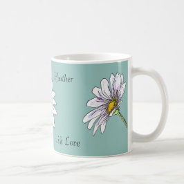 Taza De Café Boho Watercolor Floral Daisy Custom Christmas Gift