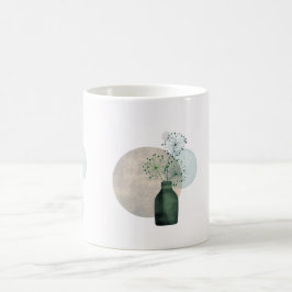 Taza De Café Boho Zen Floral Dandelis En Una Botella