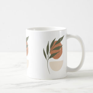 Taza De Café Boho Zen Minimalista Botánico
