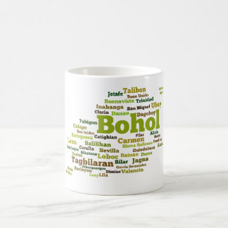 Taza De Café Bohol Geographic Wordcloud Mug