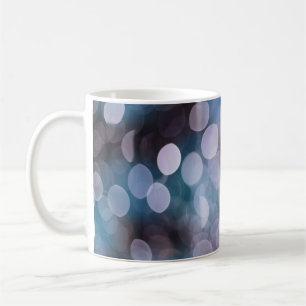 Taza De Café Bokeh gris azul, fondo abstracto.