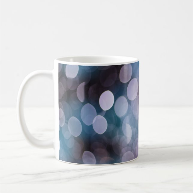 Taza De Café Bokeh gris azul, fondo abstracto. (Izquierda)