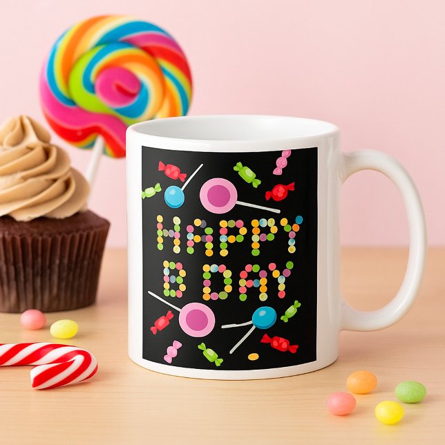 Taza De Café Bola de bienvenida de cumpleaños con velas de café (Subido por el creador)