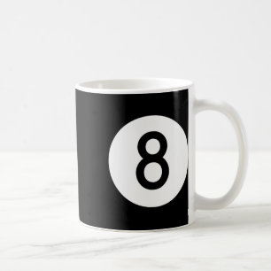 Taza De Café Bola de billar de 8 billones de bolas negras