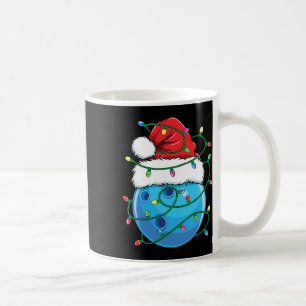 Taza De Café Bola de boliche con hombres de Santa Hat Navidades