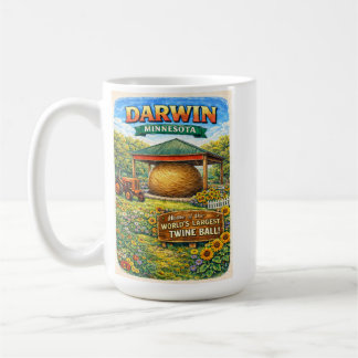 Taza de café Bola de Cordel de Darwin, MN Minnesot