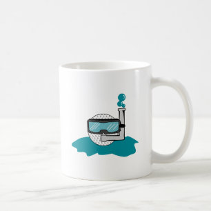 Taza De Café bola de golf divertida con snorkel