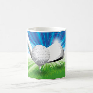 Taza De Café Bola de golf y Tee Mug
