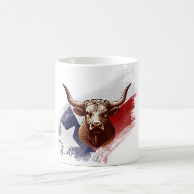 Taza De Café Bola de longhorn de Texas (Centro)