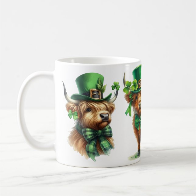 Taza De Café Bola escocesa Highland regalo divertido del Día de (Izquierda)