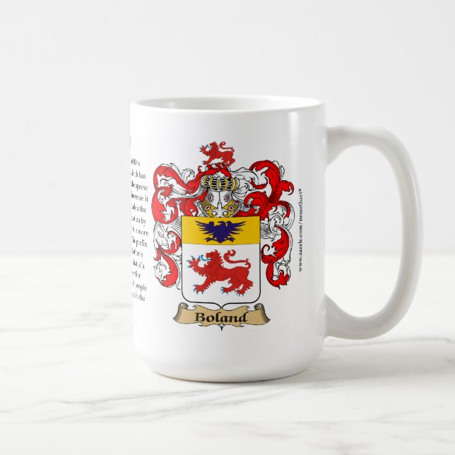 Taza De Café Boland, el origen, el significado y el escudo (Derecha)