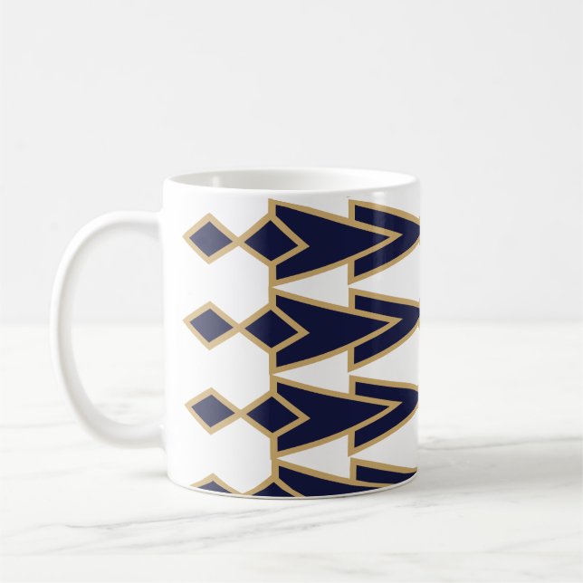 Taza De Café Bolas azules y doradas de café Mug (Izquierda)