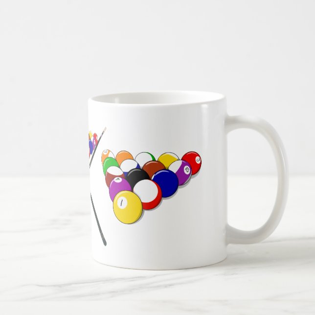 Taza De Café Bolas de billar de Billiard y Cuotas (Derecha)