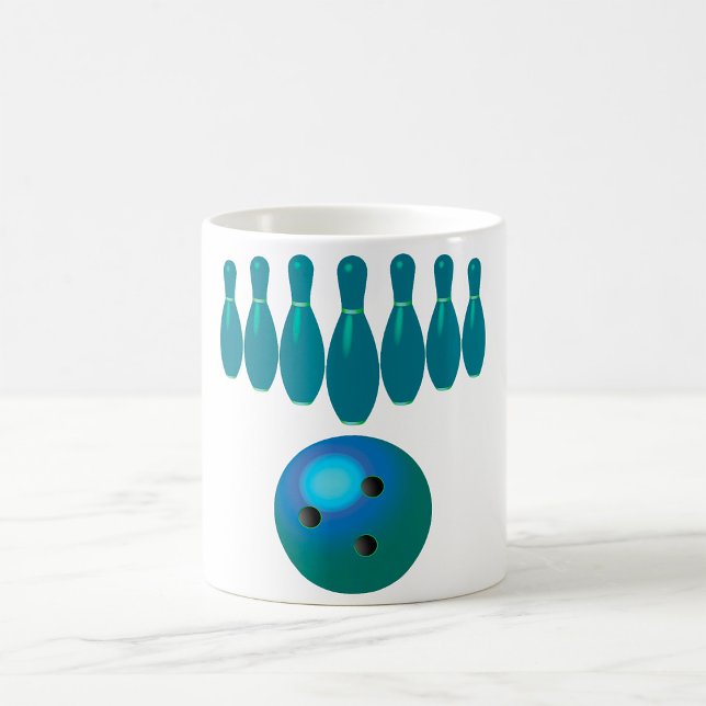 Taza De Café Bolas de boliche y deportes divertidos (Subido por el creador)