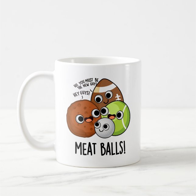 Taza De Café Bolas de carne Divertido bollo de comida (Izquierda)