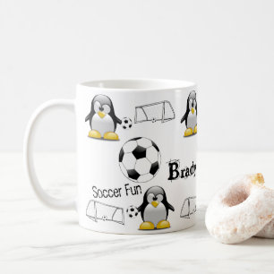 Taza De Café Bolas de fútbol de Pingüino Fun Mug
