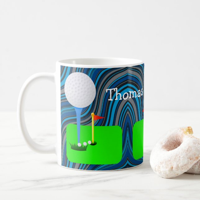 Taza De Café Bolas de golf Mug (Con donut)