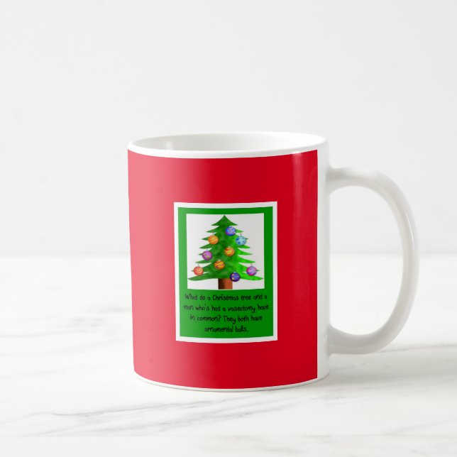 Taza De Café Bolas de la vasectomía del navidad (Derecha)