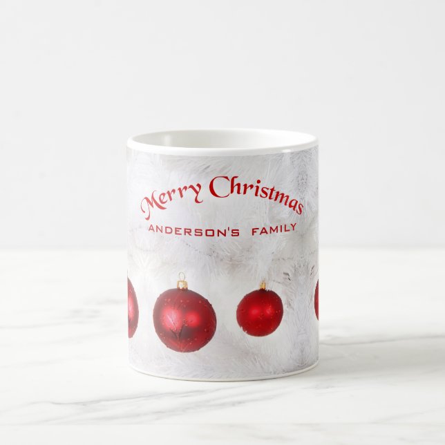 Taza De Café Bolas de Navidades rojos (Centro)
