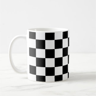 Taza De Café Bolas de patrón de tablero de ajedrez.