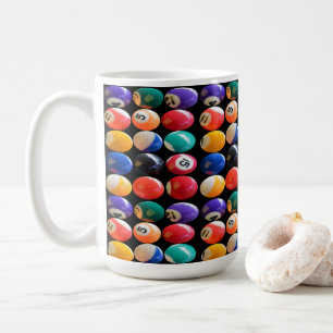 Taza De Café Bolas Occidentales Numeradas Y Coloridas, Café Mug