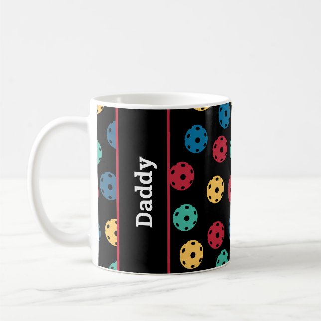 Taza De Café 😍 bolas retro / negro (Izquierda)