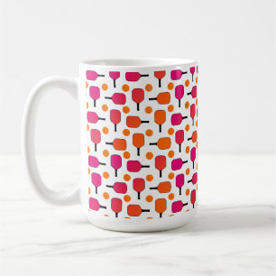 Taza De Café Bolas rosadas y Naranjas de bolas de Naranja