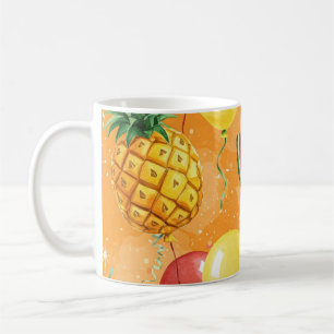Taza De Café Bolas, sandías, piñas, por Natasha Us