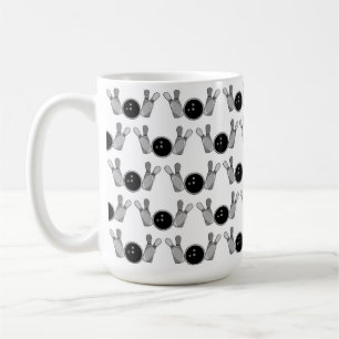 Taza De Café Bolas y bolas de bolas negro, blanco