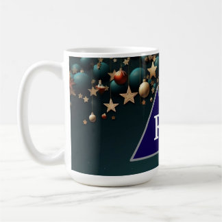 Taza De Café Bolas y estrellas de Navidades coloridos