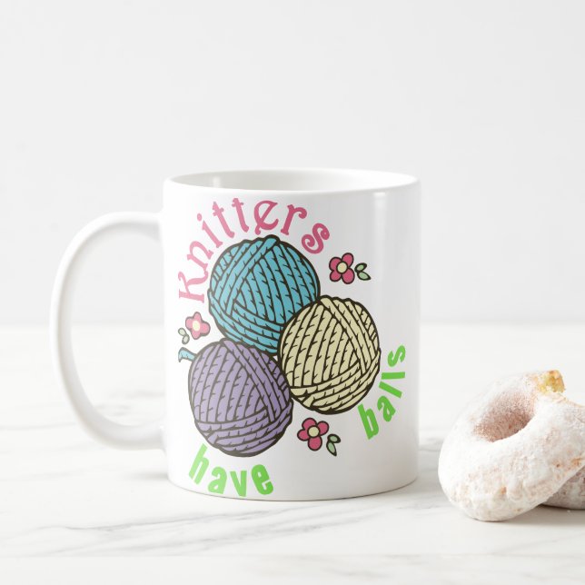 Taza De Café Bolas Yarn (Con donut)
