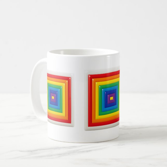 Taza De Café  Bold Geometric Pop Art (Anverso izquierdo)
