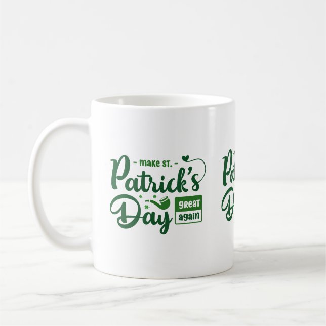 Taza De Café Bold Green Irish Quote St Patrick’s Mug (Izquierda)