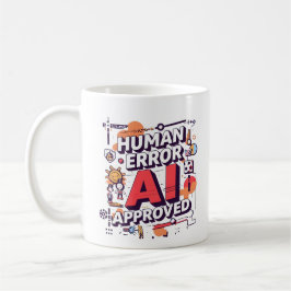 Taza De Café Bold “Human Error, AI Approved” Digital Art