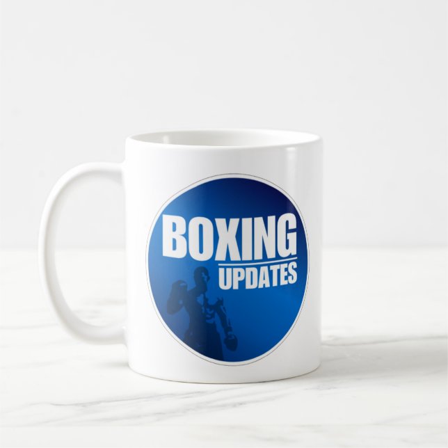 Taza De Café Boletín oficial de actualizaciones de boxeo (Izquierda)