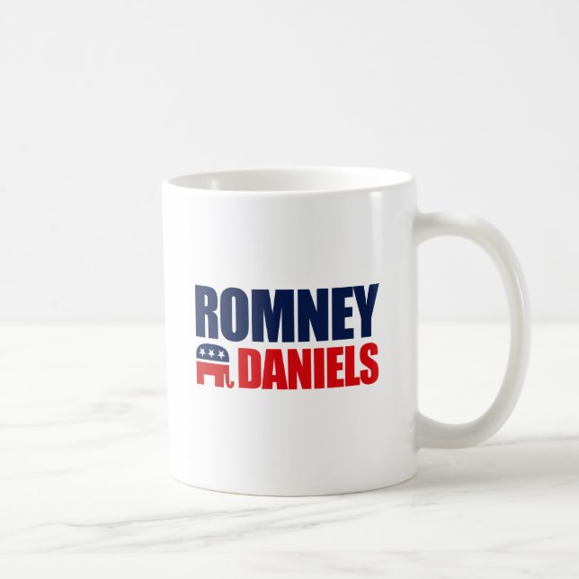 TAZA DE CAFÉ BOLETO 2012 DE DANIELS DE ROMNEY (Derecha)