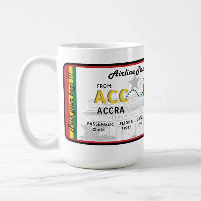 Taza De Café boleto de Ghana (Izquierda)